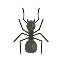 Digger ant icon, flat style vector