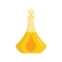 Pear oil icon flat vector. Cosmetic ingredient vector