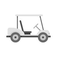 Golf cart game icon, flat style vector