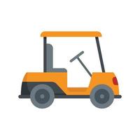Golf cart activity icon, flat style vector