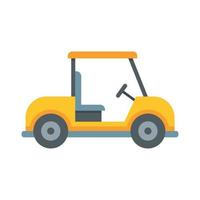 icono de carrito de golf, estilo plano vector