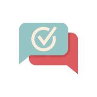 Quality chat icon flat vector. Ask question vector