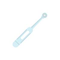 Electric toothbrush daily icon, flat style vector