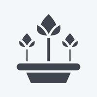 Icon Tulips. related to Flora symbol. glyph style. simple illustration. plant. Oak. leaf. rose vector