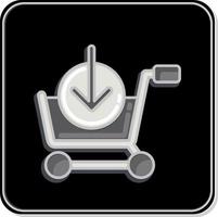 descarga de iconos. relacionado con el símbolo de la tienda en línea. estilo brillante. ilustración sencilla. tienda vector