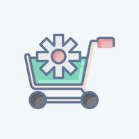 icono de servicio al cliente. relacionado con el símbolo de la tienda en línea. estilo garabato. ilustración sencilla. tienda vector