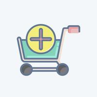 Icon Add. related to Online Store symbol. doodle style. simple illustration. shop vector