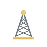 Podcast tower icon, flat style vector