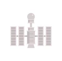 Robot space station icon flat vector. Astronaut spaceship vector