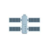 Future space station icon flat vector. Planet spaceship vector