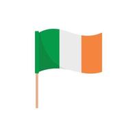 Hurling irish flag icon, flat style vector