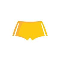 icono de pantalones cortos de lanzamiento, estilo plano vector