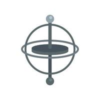Gyro momentum icon flat vector. Accelerometer gyroscope vector