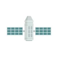 Radio space station icon flat vector. Antenna satellite vector