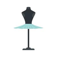 Ballerina dress icon flat vector. Princess ballet dress vector