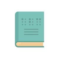 Book for blind icon, flat style vector