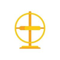 Smart gyroscope icon flat vector. Gyro accelerometer vector