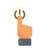 Turn off button icon flat vector. Light power vector