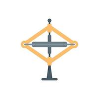 Gravity gyroscope icon flat vector. Mobile accelerometer vector