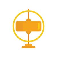 Gyroscope stand icon flat vector. Sensor momentum vector