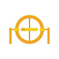 Gravity model icon flat vector. Accelerometer gyroscope vector