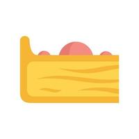 Cake slice icon, flat style vector