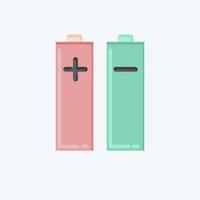 Icon Batteries and Power. related to Photography symbol. flat style. simple design editable. simple illustration vector
