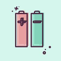 Icon Batteries and Power. related to Photography symbol. MBE style. simple design editable. simple illustration vector