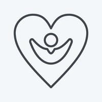 Icon Happiness. related to Psychological symbol. line style. simple illustration. emotions, empathy, assistance vector