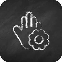 Icon Gratitude. related to Psychological symbol. chalk style. simple illustration. emotions, empathy, assistance vector