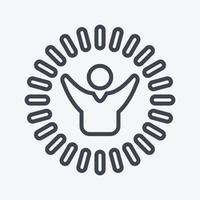 Icon Optimism and Happines. related to Psychological symbol. line style. simple illustration. emotions, empathy, assistance vector