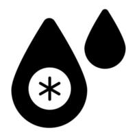 An icon of blood drops in trendy style, healthcare and check up vector