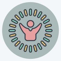 Icon Optimism and Happines. related to Psychological symbol. color mate style. simple illustration. emotions, empathy, assistance vector