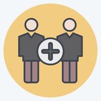 Icon Better Communication. related to Psychological symbol. color mate style. simple illustration. emotions, empathy, assistance vector