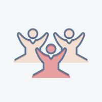 Icon Meditation Training. related to Psychological symbol. doodle style. simple illustration. emotions, empathy, assistance vector