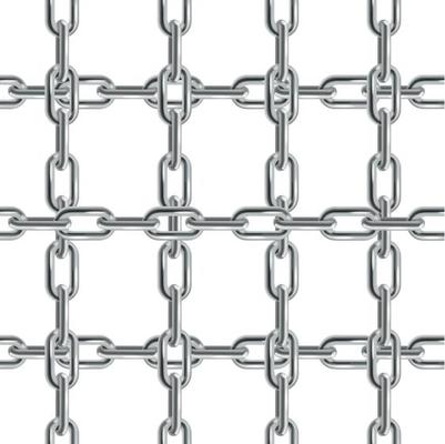 Realistic Detailed 3d Metal Chain Seamless Pattern Background. Vector