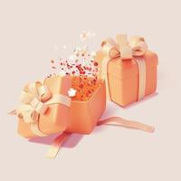 Realistic Detailed 3d Gift Boxes Set. Vector