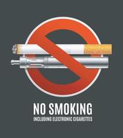 Realistic Detailed 3d No Smoking Concept. Vector