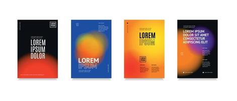 Poster Banner Card with Dynamic Shapes Set. Vector