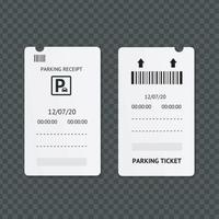 Realistic 3d Detailed Parking Tickets Set. Vector