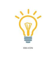 icono de idea de bombilla de iluminación eléctrica. vector