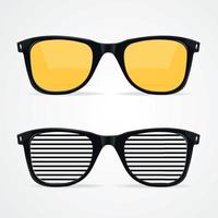 juego de gafas de sol 3d detallado y realista. vector