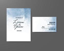 Wedding invitation with abstract watercolor background vector