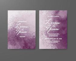 Wedding invitation with abstract watercolor background vector