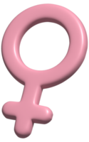 icône 3d symbole féminin png