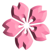 icône de fleur de sakura 3d png