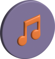 icône 3d de la musique png