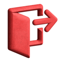 Exit-Symbol 3d png