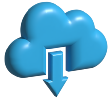 3d icon cloud download png