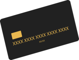 ilustração de cartão de crédito 3D png